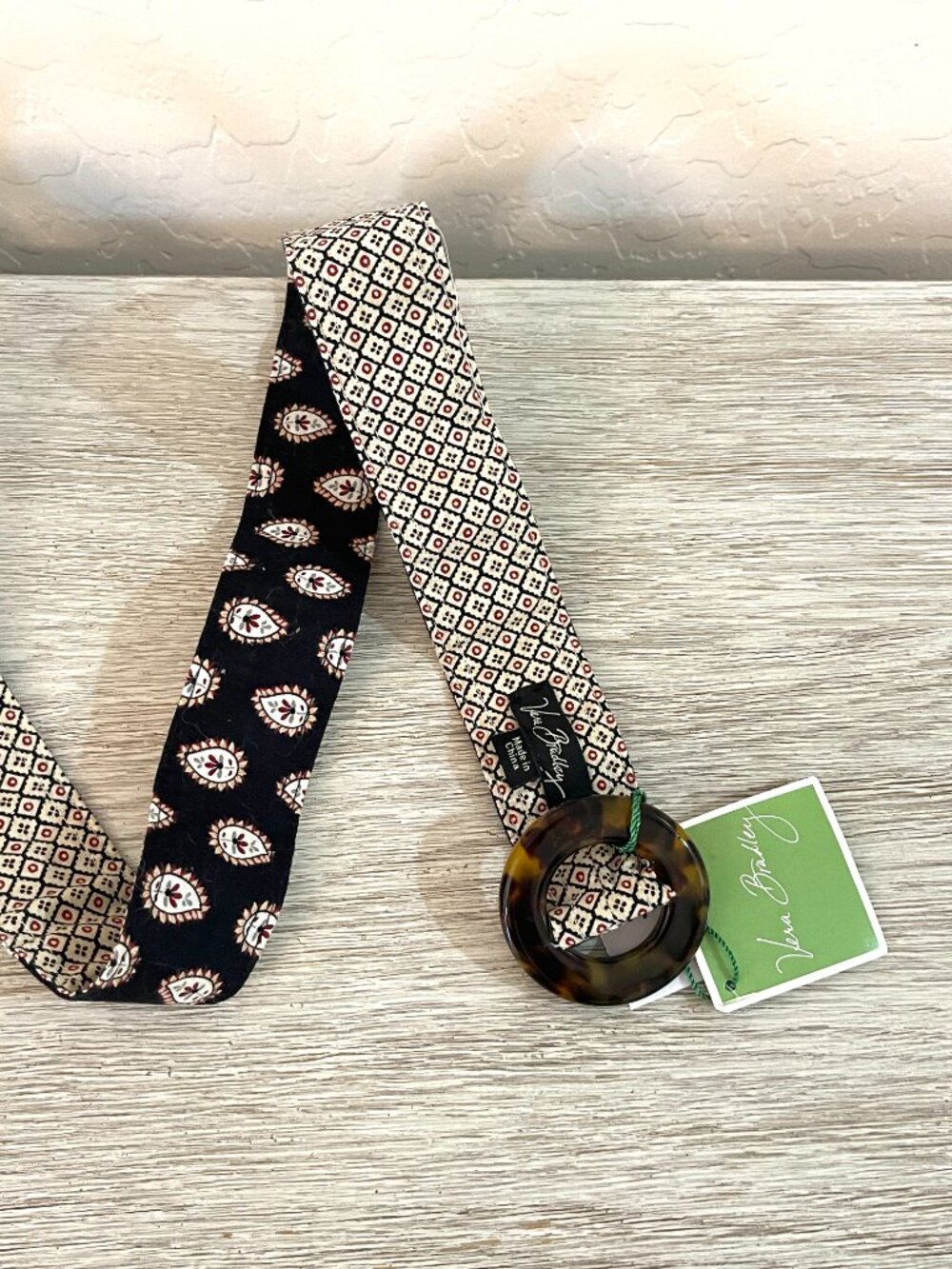 New Vera Bradley Belt Classic Black Fabric NWT - Picture 4 of 8